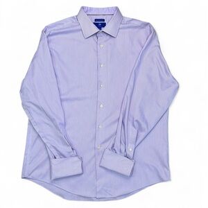 Egara Lavender Thin Striped Egyptian Cotton Slim Fit Men’s Dress Shirt